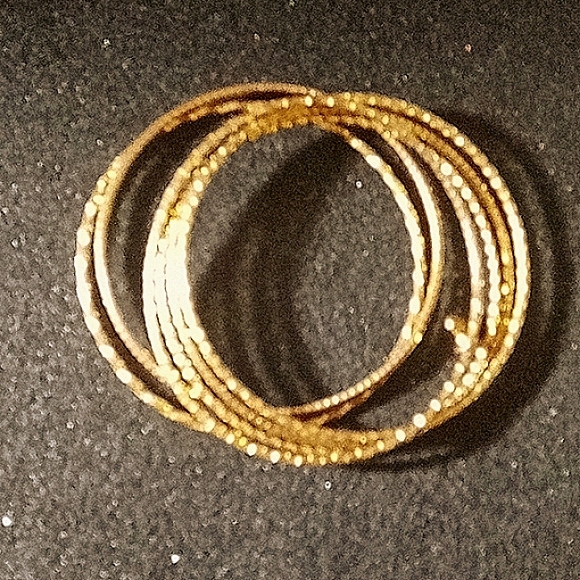 BANGLE BRACELETS  BRONZE MILOR ITALIANO  6 PC SET - Picture 7 of 10